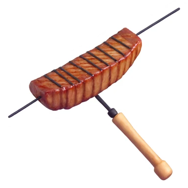 picanha on a skewer with grill marks sticker