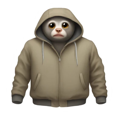 Sad jacket potto  sticker