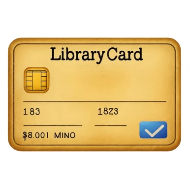 Library card
 sticker