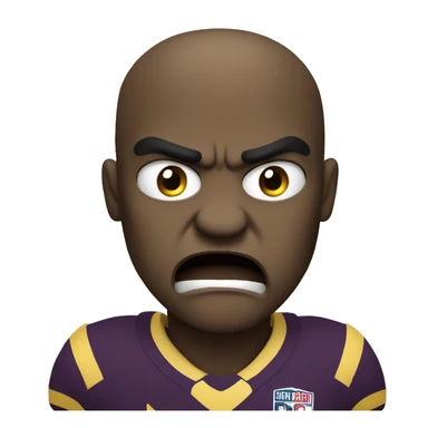 Angry football sticker