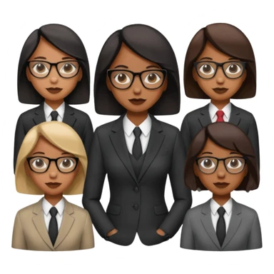 black women in suits wearing glasses sticker