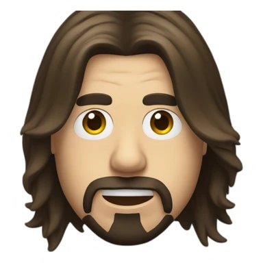 dave grohl brun long hair sticker
