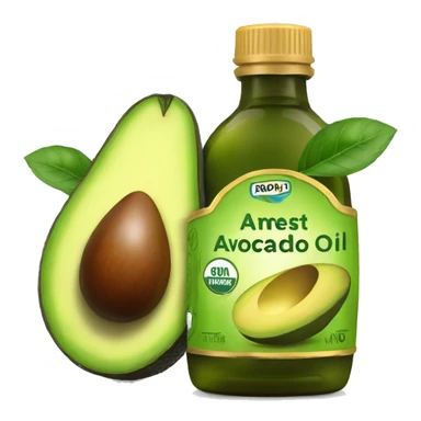 avocado oil with an avocado next to it sticker
