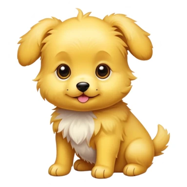 Yellow puppy sticker