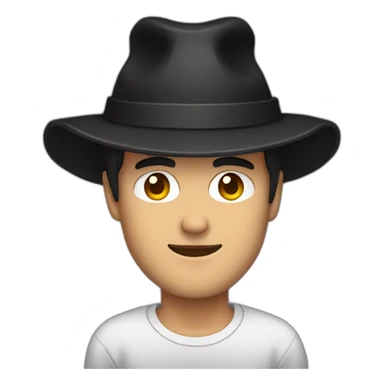 pixel art guy wearing a black hat sticker