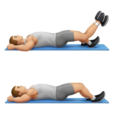 lying down man weighted glute bridges sticker