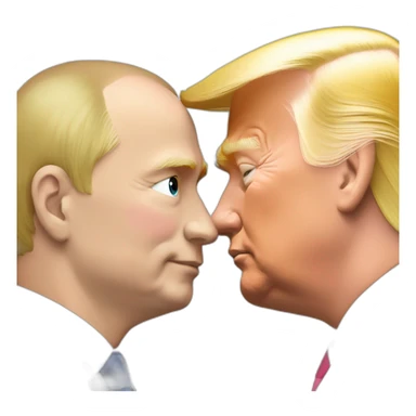 trump-and-putin-kissing,-lgbtq+ friendly, positivity, inclusiveness sticker