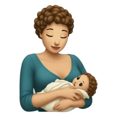 Femme italienne et son bébé sticker