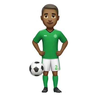A soccer player with a green shirt  sticker