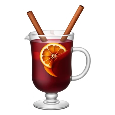 mulled wine in glass sticker