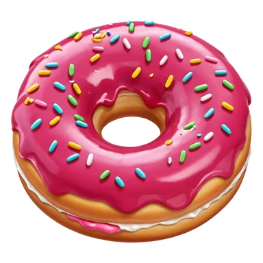 Bánh donut dâu tây sticker