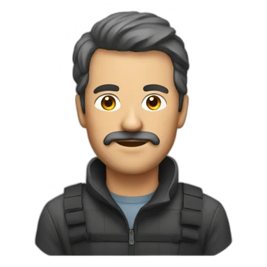 Man in balaklava sticker