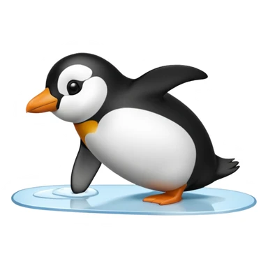 penguin sliding sticker