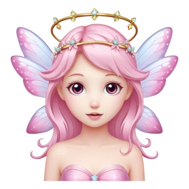 Realistic pink fairy sparkle sticker
