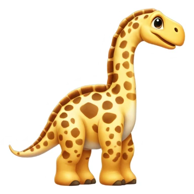 Cute baby brachiosaurus with spots of a giraffe  sticker