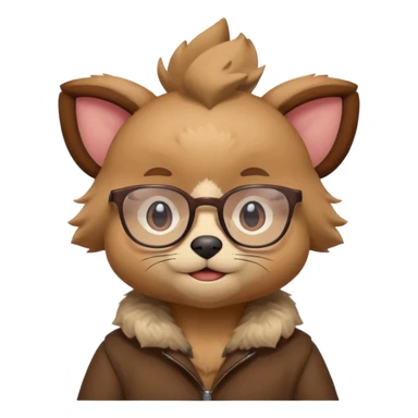 scotel real pokemon with glasses and cute sticker