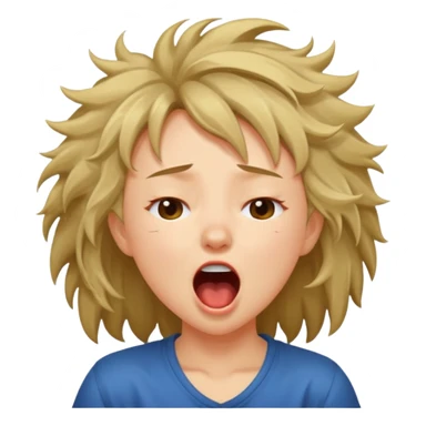 girl waking up sticker