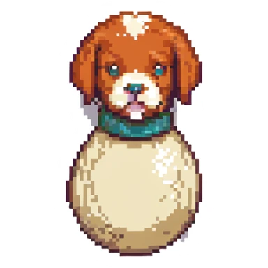 bowling skittle with puppy head on top sticker