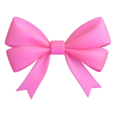 pink bow with frosted glass effect sticker