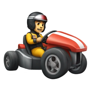 um piloto de carro dirigindo um carro sticker