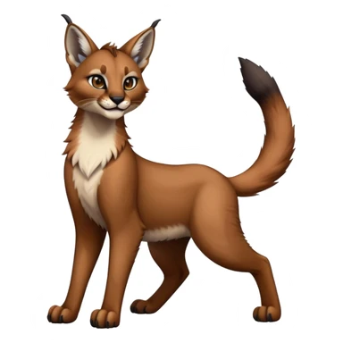 Epic Cute Dark Warm Caracal-Bobcat-Sergal-Vernid full body sticker