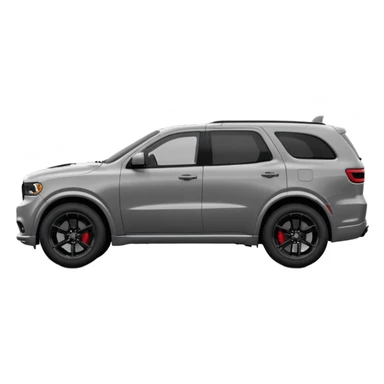 2023 Grey dodge Durango from side view with black rims sticker