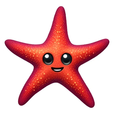 starfish, red like the Apple cherry emoji sticker
