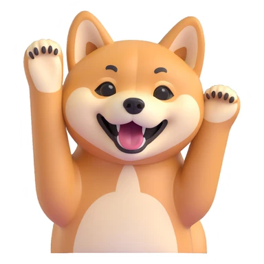 shiba inu, excited sticker