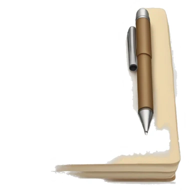 beige notebook and pen sticker