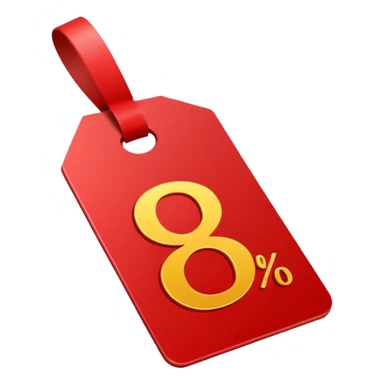 Discount tag with percent symbol sticker