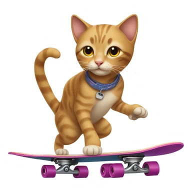 Cat on a skateboard sticker