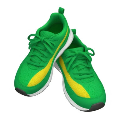 Yellow Running shoes with Green bottom sticker