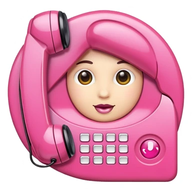 pink phone contacts sticker