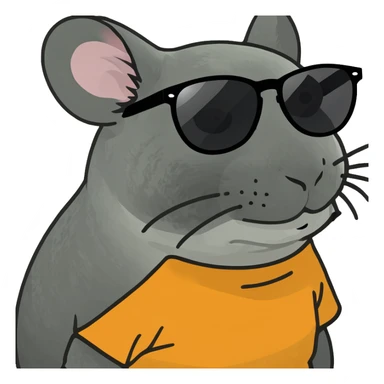 Chinchilla with sunglasses sticker
