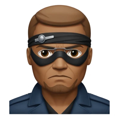 Create nick fury Superhero Emoji face only sticker