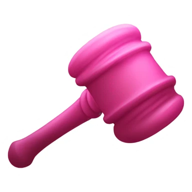 Pink judge mallet in pink sticker