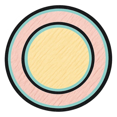 Make the empty plate colorful using pastel shades, keep the plate empty, soft and inviting. sticker