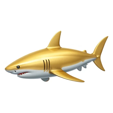 Golden shark with cilinder sticker