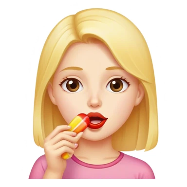 girl sucking popcicle sticker