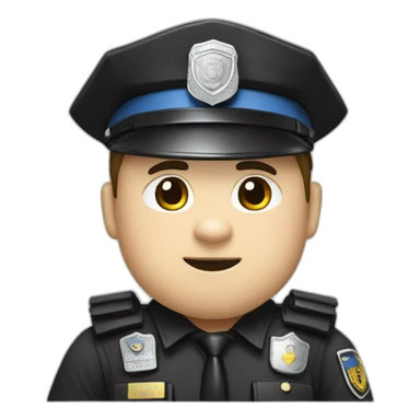 panda police officer sticker