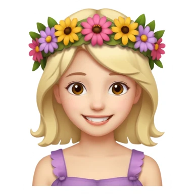 flower crown girl sticker