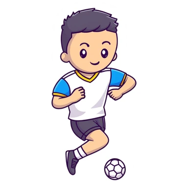 Ukrainian young man in a white embroidered shirt playing sports sticker