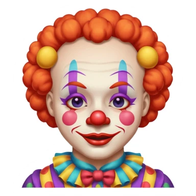 clown with closed eyes  sticker