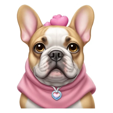 French bulldog wearing care bear costume  sticker