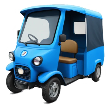 Reverse 3 wheeler tuk tuk blue  sticker
