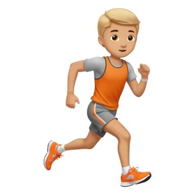 High resolution of ful body kid running  sticker