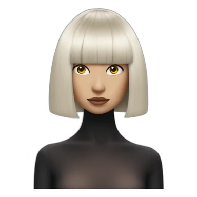 Sia wig hide eyes sticker