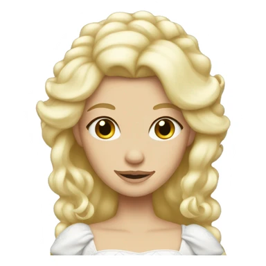blonde white princess sticker