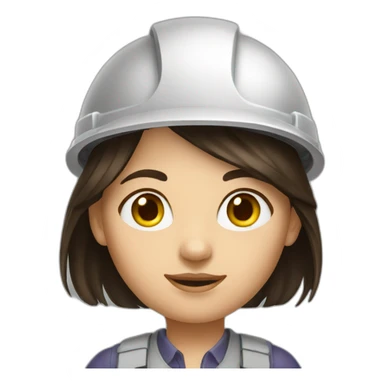 girl architect brunette sticker
