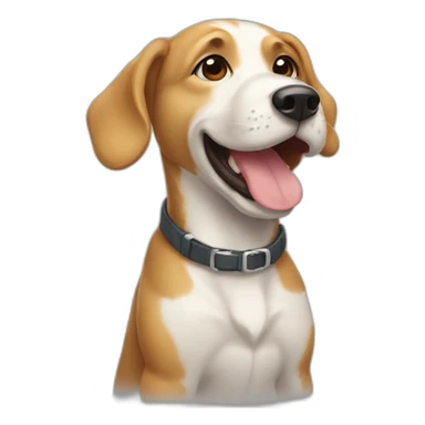 chien heureux sticker